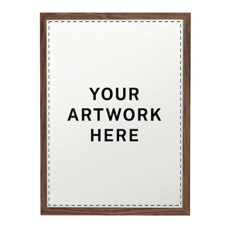 United Visual Products Drop-In Shadowbox, 18"x24", Walnut/Black UVSB1824-WALNUT-BLACK